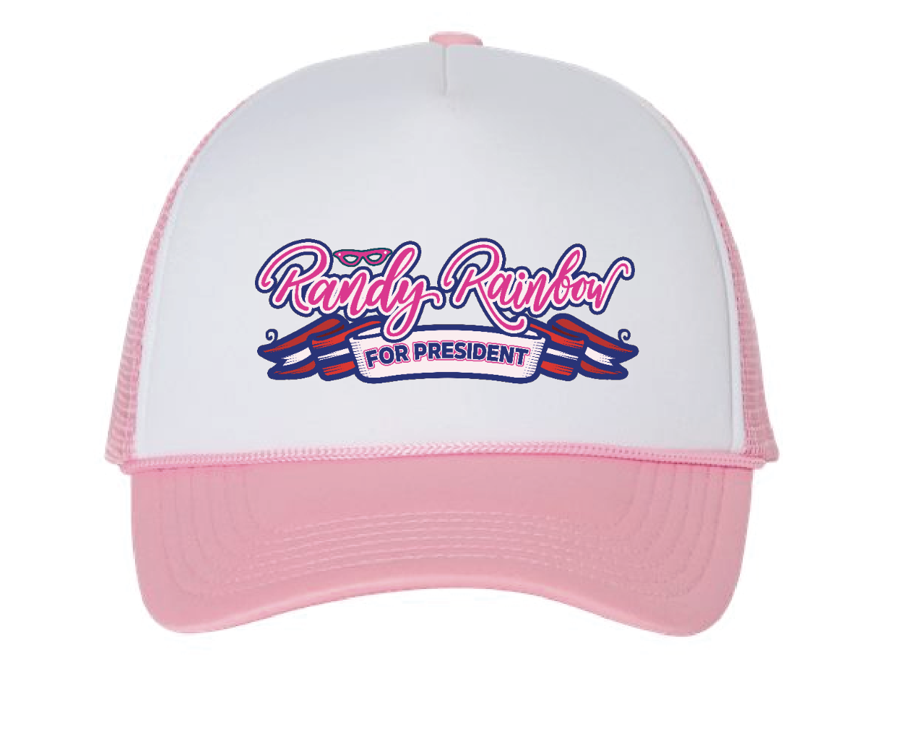 Randy Rainbow For President - Pink Foam Campaign Trucker Hat
