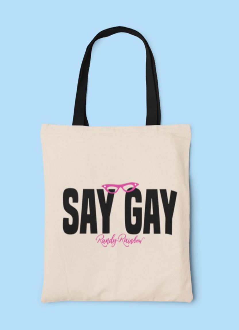 Randy Rainbow Say Gay Canvas Tote