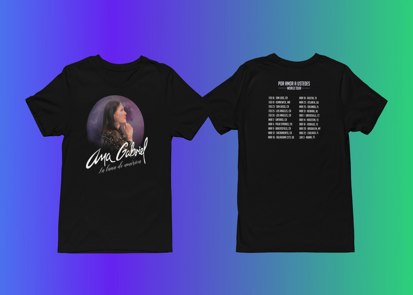 Ana Gabriel Black Tour Tee