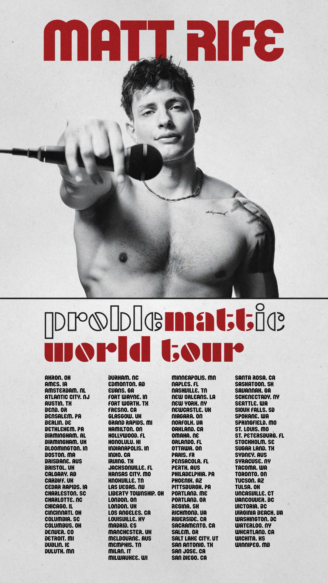 Signed probleMATTic World Tour Poster
